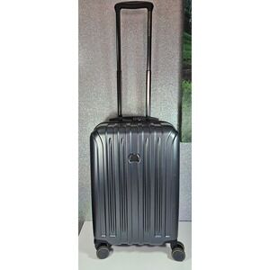 DELSEY Paris Accelerate Hardside Spinner Carry On Luggage Titanium Suitcase NWOT